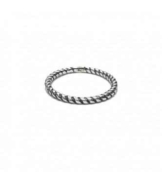 R002385 Handmade Sterling Silver Ring Stackable Band 1.8mm Genuine Solid Stamped 925